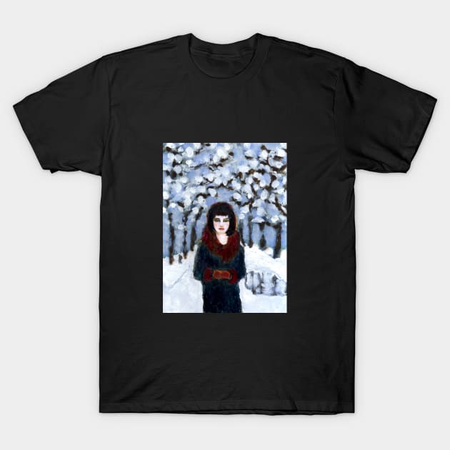 Snow girl T-Shirt by AmyKalish